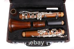 Nouvelle Clarinette Professionnelle Rosewood Wooden Body Silver Plaqué Bb Key 17 #4