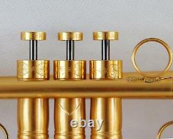 Placage Professionnel Personnalisé D’or Brushed Trumpet Horn Monel Valve With Case