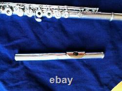 Powell Professional Handmade Silver Flute Plaque À Lèvres En Or, #1875 Fabriquée En 1958