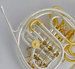 Professional 103 Double French Horn Silver Gold F/bb Détaché Bell Withcase