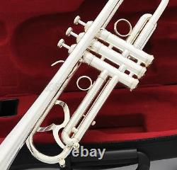 Professional Argent Plaqué Super Trumpet Horn Inverser Leadpipe Monel Nouveau Cas