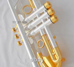 Professional Heavy C Key New Trumpet Silver/gold Customized Series Horn New Case