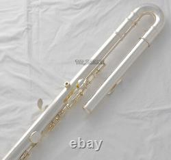 Professional Nouveau Argent Flûte De Basse C Key Off Set G Clé Italien Pad Avec Boîtier