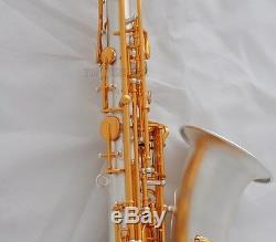 Professional Satin Silver Plaqué C Melody Sax Saxophone Abalone Key 2 Cou