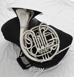 Professional Silver Nickel Placage Double Français Horn F/bb 4 Key With Case