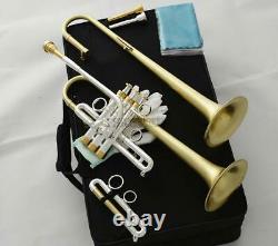 Professionnel Argent Eb D Trumpet 2 Exchange Bell Nouveau