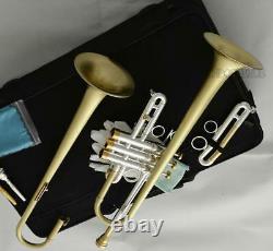 Professionnel Argent Eb D Trumpet 2 Exchange Bell Nouveau