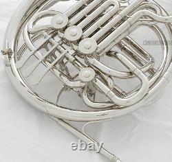 Professionnel Double Français Horn Silver Nickel Plaqué F/bb 4 Keys With Case
