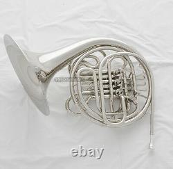 Professionnel Double Français Horn Silver Nickel Plaqué F/bb 4 Keys With Case