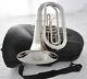 Professionnel Marching Baryton Argent Nickel Plaqué Bb Tuba Horn With Case