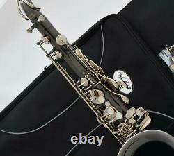Professionnel Weibster Nouveau Bb Tenor Saxophone Black Nickel Silver Gravure Sax
