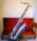 Rare Vintage 1952 Conn Argent 10m Nu Lady Saxophone Tenor Avec Étui D'origine