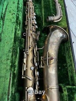Rare Vintage Gold Joué C-melody Conn Saxophone Rouleau Tone Trous Bouton