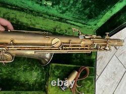 Rare Vintage Gold Joué C-melody Conn Saxophone Rouleau Tone Trous Bouton