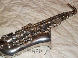 Roi Zephyr Saxophone Alto # 188xxx, Plaque D'argent Original, Joue Great, Nice