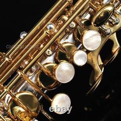 Saxon Professionnel En Argent Plaqué Curved Soprano Saxophone Dieu Kes Expert Sax Avec Boîtier