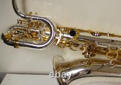 Saxophone Baryton Professionnel Silver Gold Sax Low Un Boîtier D'embout