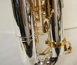 Saxophone Baryton Professionnel Silver Gold Sax Low Un Boîtier D'embout