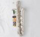 Saxophone Professionnel Eb Baritone Argent Nickel Sax 2 Colliers Allemagne