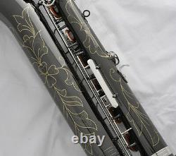 Saxophone Professionnel Eb Baritone Black Silver Nickel Low A Bari Saxophone Avec Boîtier