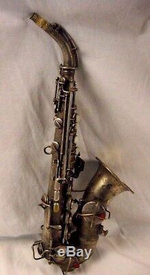 Saxophone Soprano Silver Argente Bb 1921 C. G. Conn Nouvel Professionnelle Professionnelle Bb