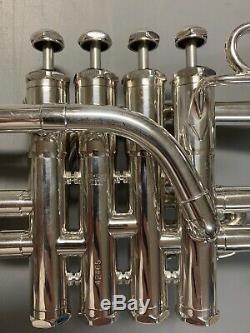 Schilke P5-4 Bb / A Piccolo Trumpet Argenté No No Dents Dings