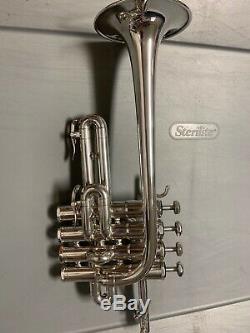 Schilke P5-4 Bb / A Piccolo Trumpet Argenté No No Dents Dings