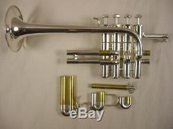 Schilke P5-4bg Professional 4 Valve Bb / A Silver Trumpet Piccolo Incroyable