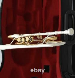 Silver Gold-plated Professional Nouveau C Trumpet Horn Monel Valves Avec Cas Dur