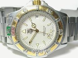 Tag Heuer 4000 2t Professionnel Or 18 Carats Hommes 42mm Swiss Date 200m Wr, Wf1120-0