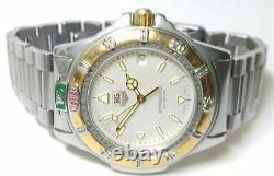 Tag Heuer 4000 2t Professionnel Or 18 Carats Hommes 42mm Swiss Date 200m Wr, Wf1120-0