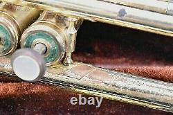 Trumpet Olds Ambassadeur 1966-67 Fullerton Ca. Avec Des Morceaux De Bouche, Mute, & Worn Case