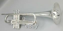 Vintage Argent Plaqué Schilke B2 Professional Trompette Avec Le Cas Original Schilke
