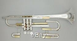 Vintage Argent Plaqué Schilke B2 Professional Trompette Avec Le Cas Original Schilke