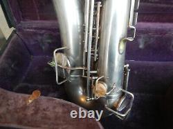 Vintage Buescher Alto Sax Dans Silver Plate Ready To Play Free Shipng! Faire Une Offre