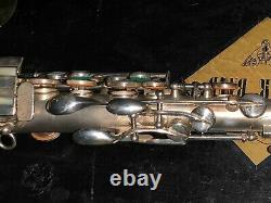 Vintage Conn Mezzo Saxophone 1928 Clé De F Avec Cou Orig & Orig Cas Belle Forme