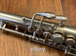 Vintage Conn Saxophone Soprano En C (!) Nr 159887 Silver Repadded Perfect