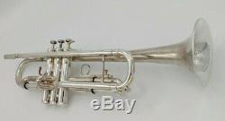 Vintage Eastlake Ohio Silver King Flair Professional Trompette Avec L'original Cas