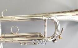 Vintage Los Angeles Fait Argent Plaqué Benge 3x Trompette Professionnelle Avec Boîtier