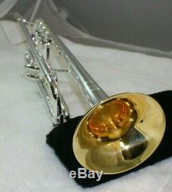 Vintage Mount Vernon Bach Trompette Stradivarius 1961 Argent Plaqué Wash De Bell