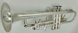 Vintage Silver King Flair 1055 Professional Trompette Avec Étui