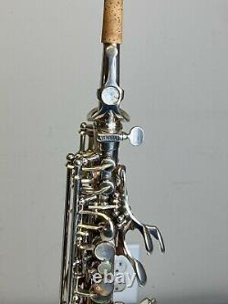 Yamaha Modèle Yss-875s Custom Soprano Saxophone Sn 001336 Plaqué Argent